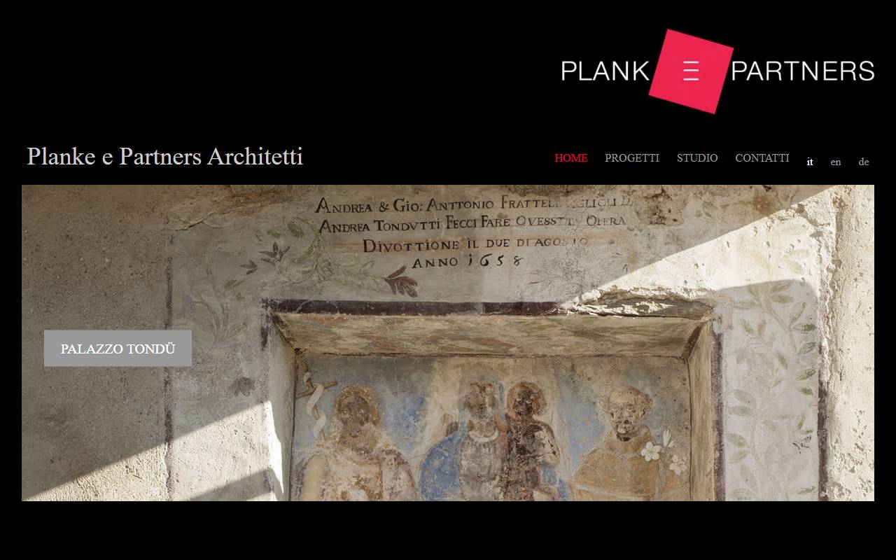 Anteprima del sito: Plank & Partners Architetti Sagl