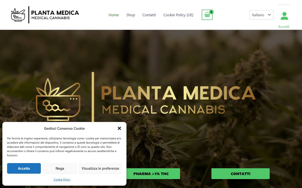 Anteprima del sito: Planta Medica Sagl