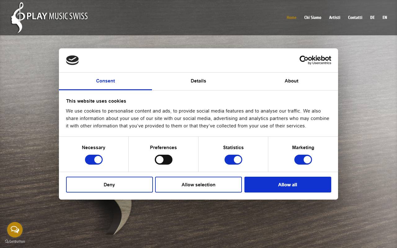 Anteprima del sito: PLAY MUSIC SWISS SAGL