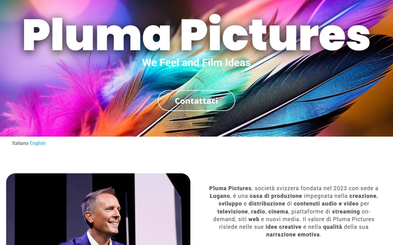 Anteprima del sito: Pluma Pictures Sagl