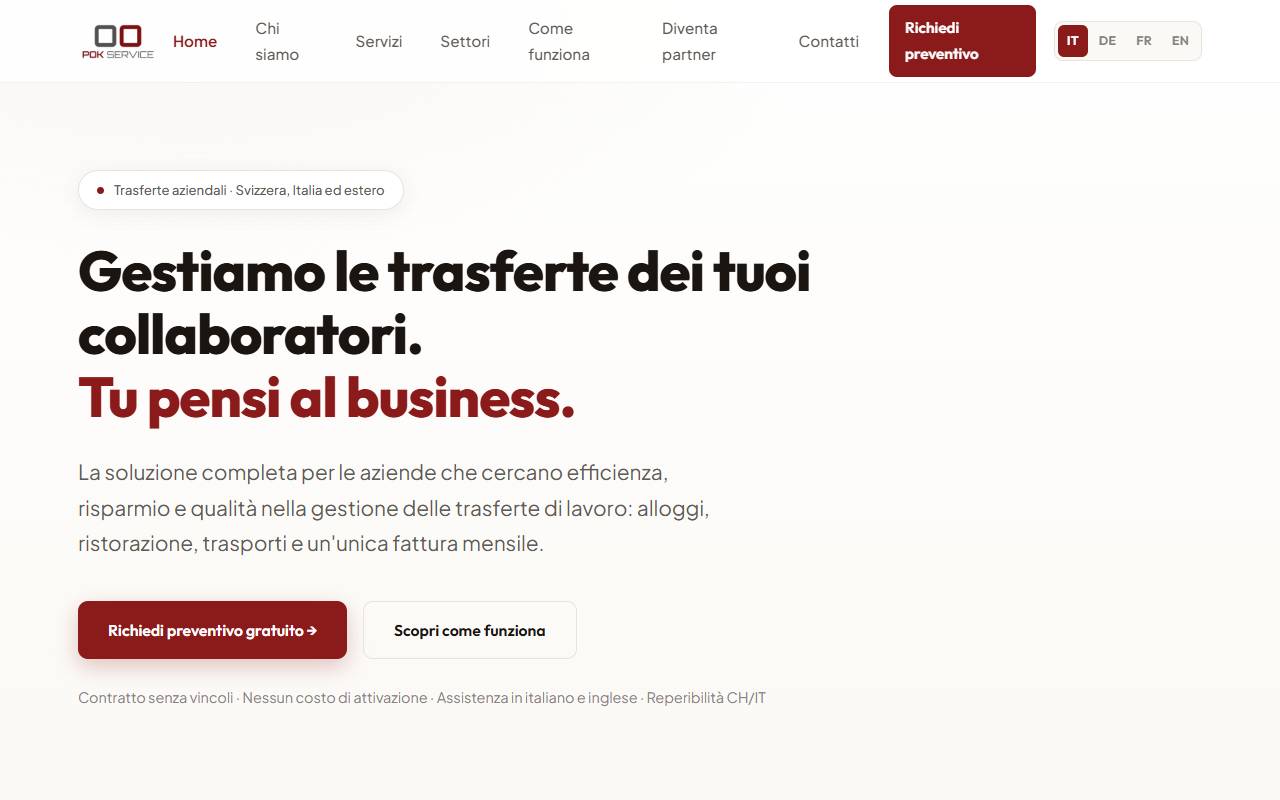 Anteprima del sito: Pok Service Sagl