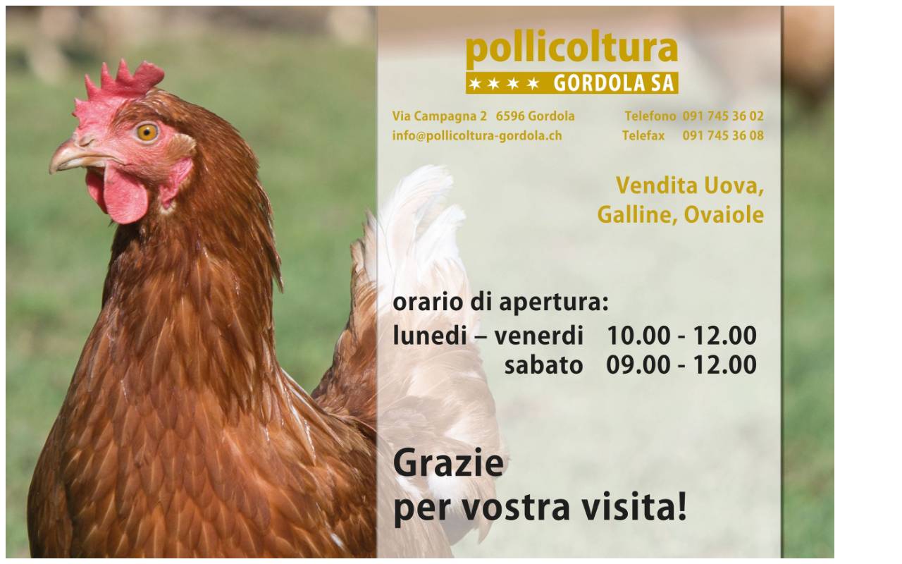 Anteprima del sito: Pollicoltura Gordola SA