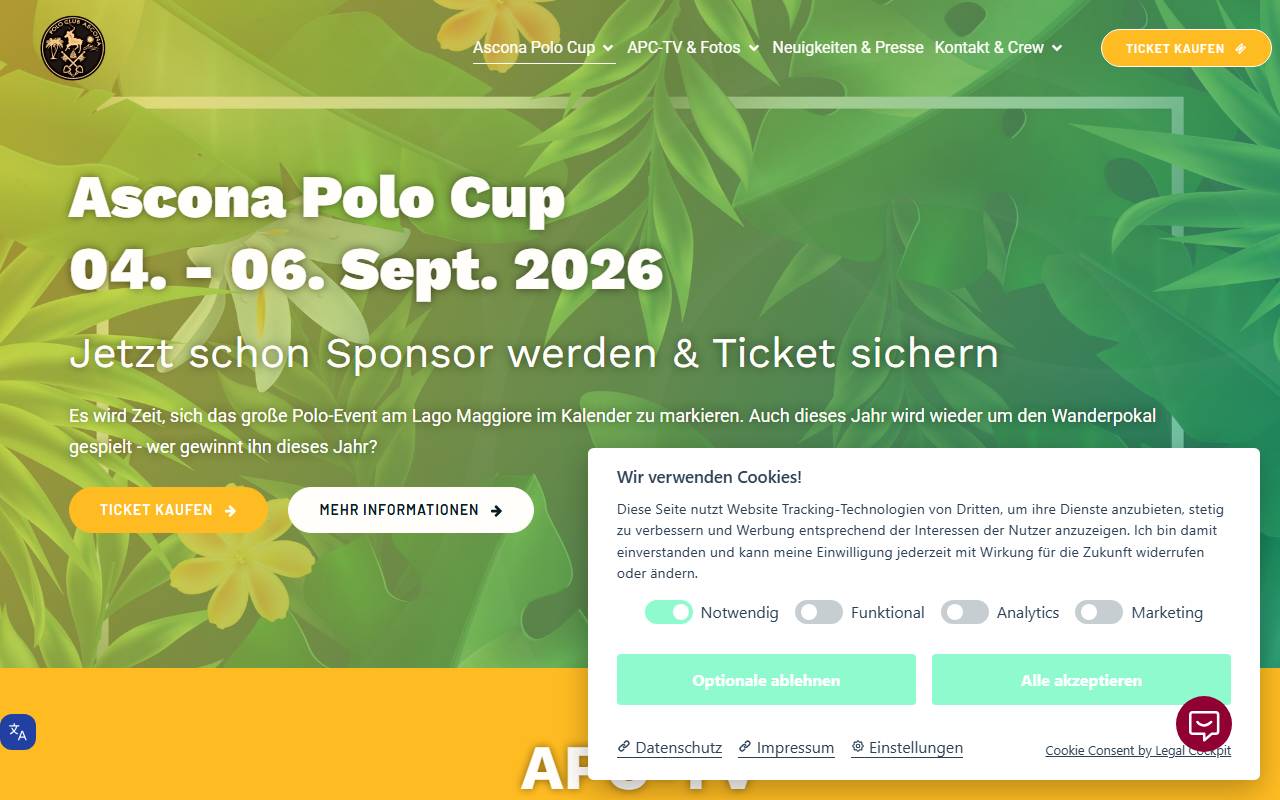 Anteprima del sito: Polo Marketing Ascona SA