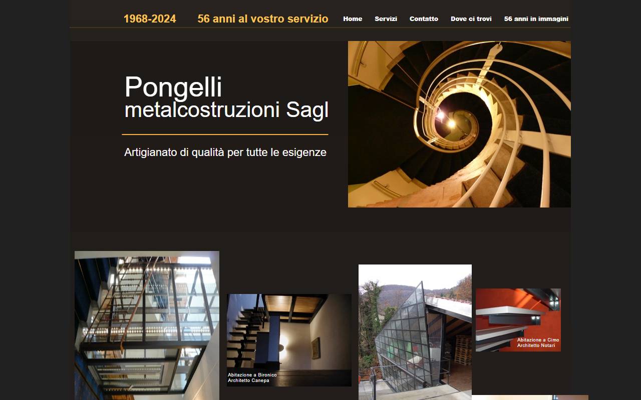 Anteprima del sito: Pongelli metalcostruzioni Sagl