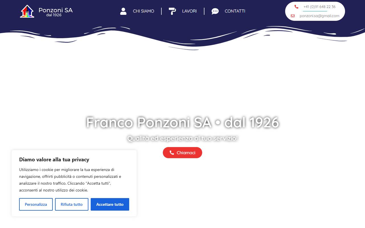 Anteprima del sito: Ponzoni SA