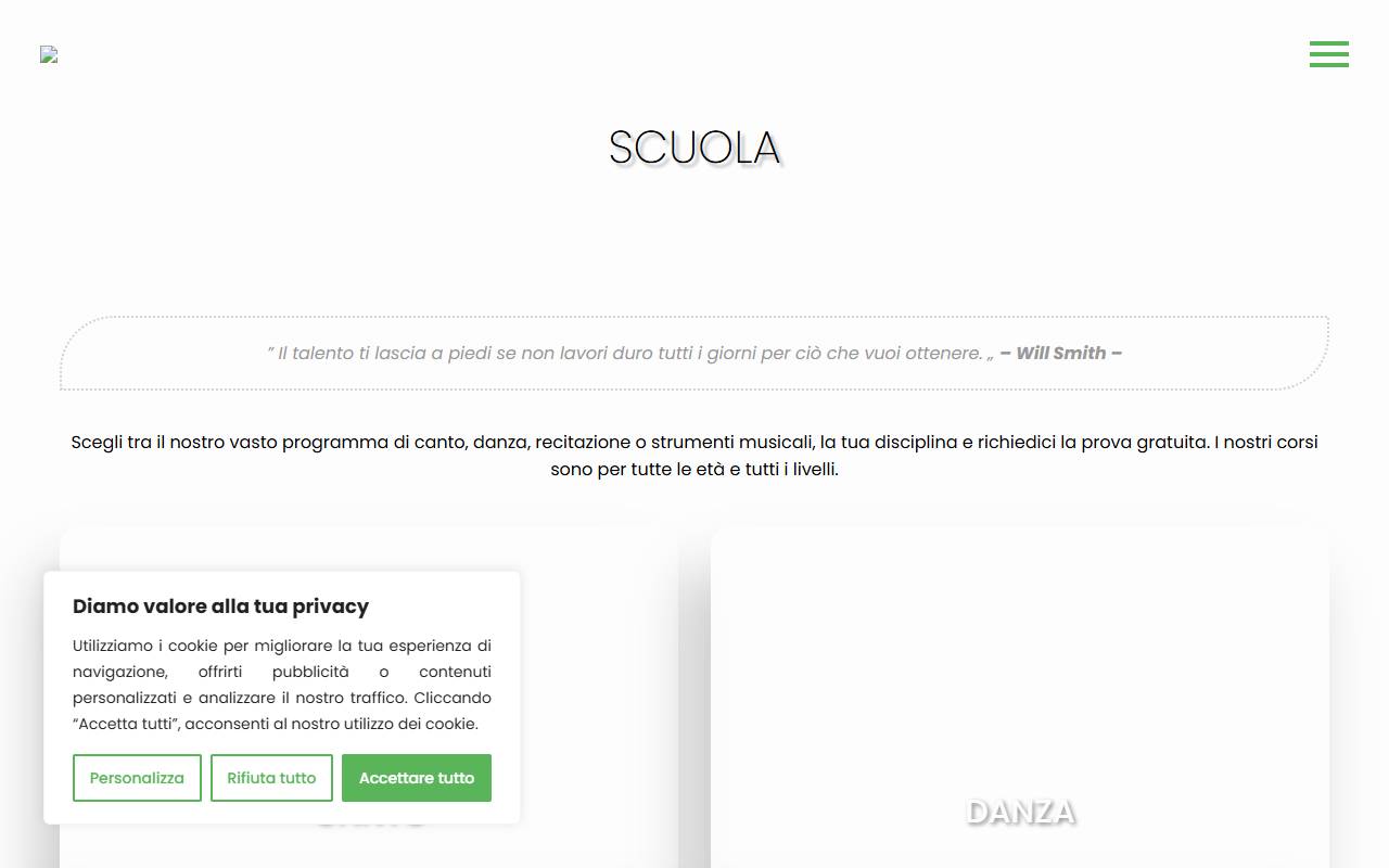 Anteprima del sito: PopMusicSchool Paolo Meneguzzi Sagl