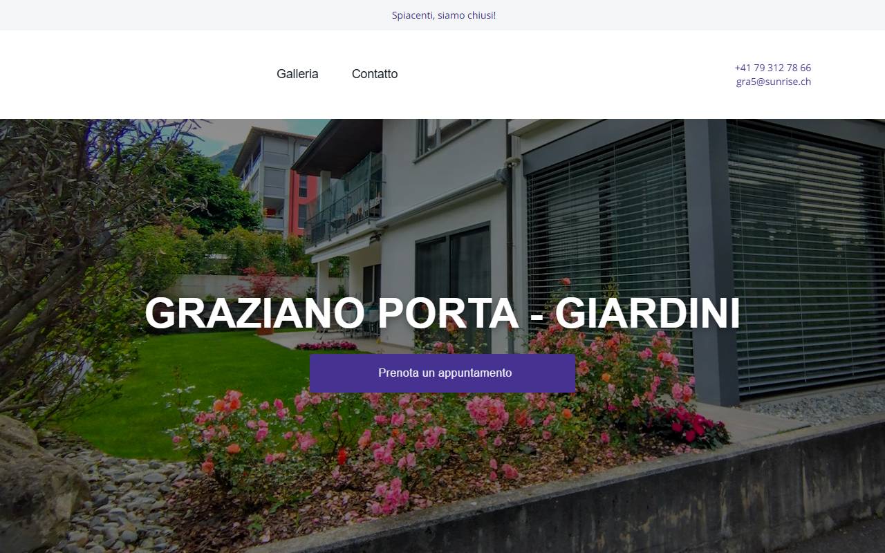 Anteprima del sito: Graziano Porta - giardini