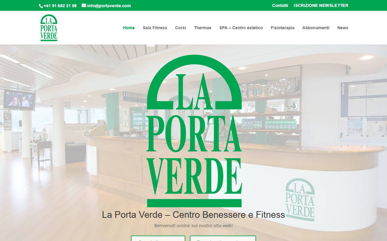 Anteprima del sito: La Porta Verde Centro Benessere e Fitness SA
