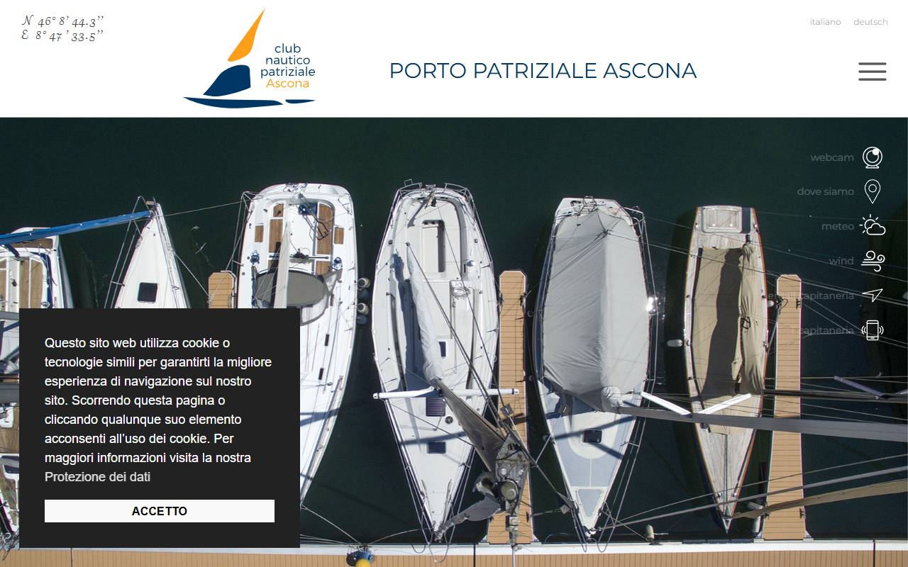 Anteprima del sito: Club Nautico Patriziale di Ascona (CNP)