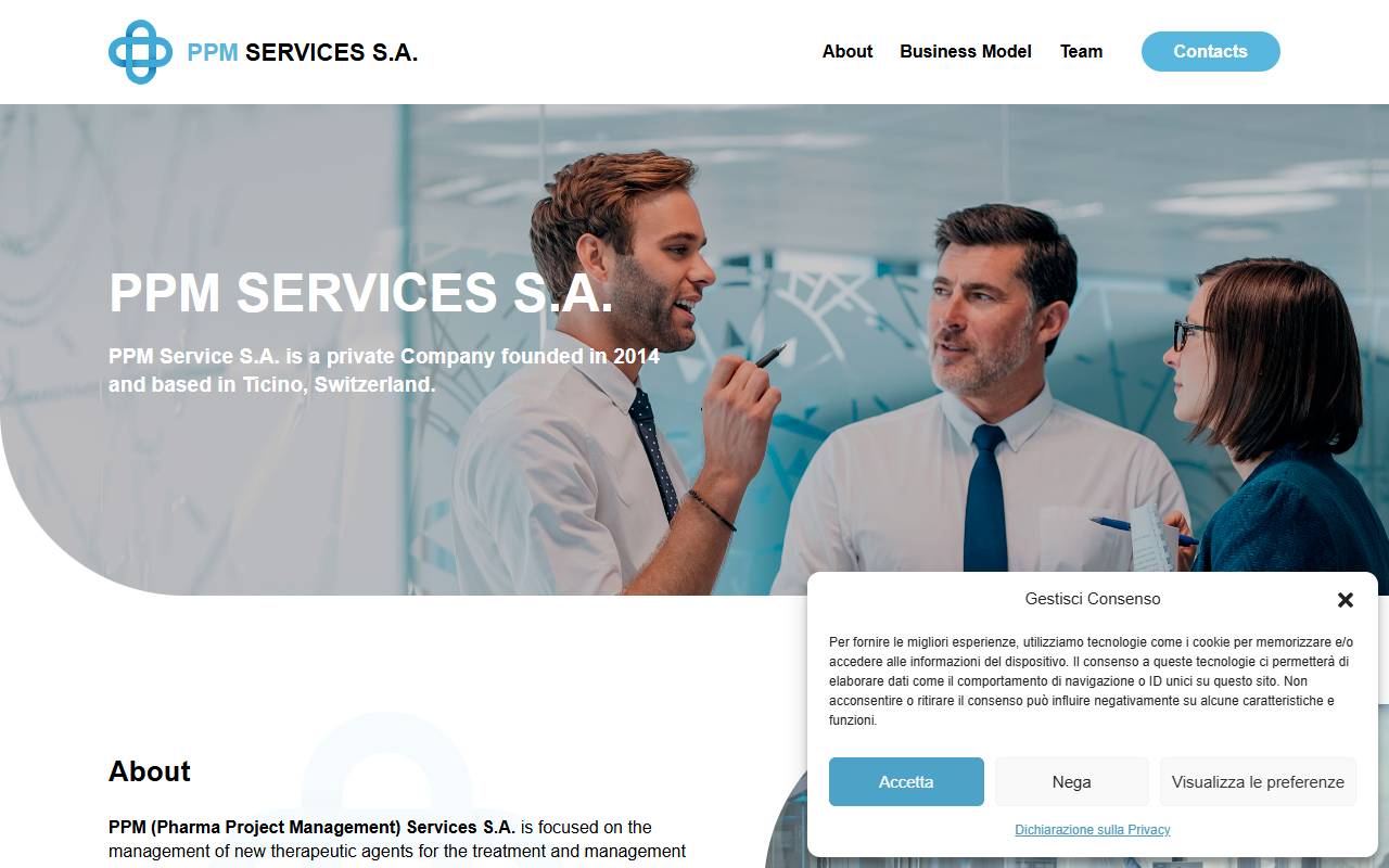 Anteprima del sito: PPM Services SA