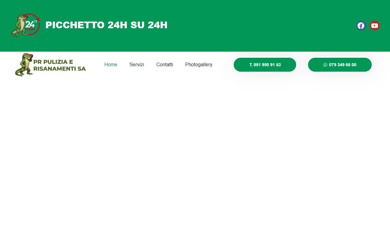 Anteprima del sito: PR Pulizia e Risanamenti SA