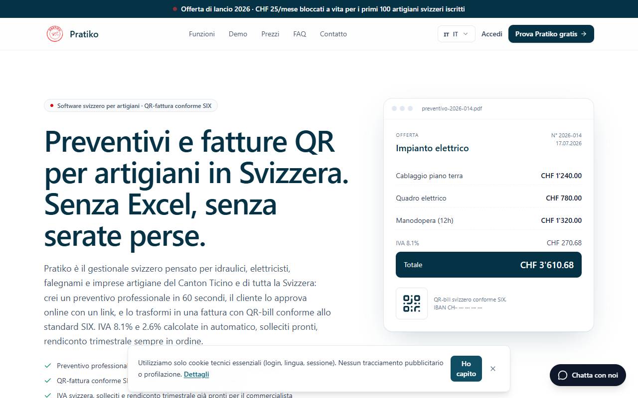 Anteprima del sito: PRATIKO SAGL