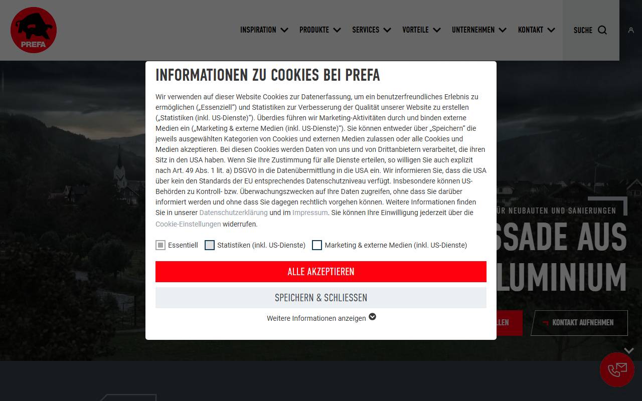Anteprima del sito: MC PREFA SUISSE SA
