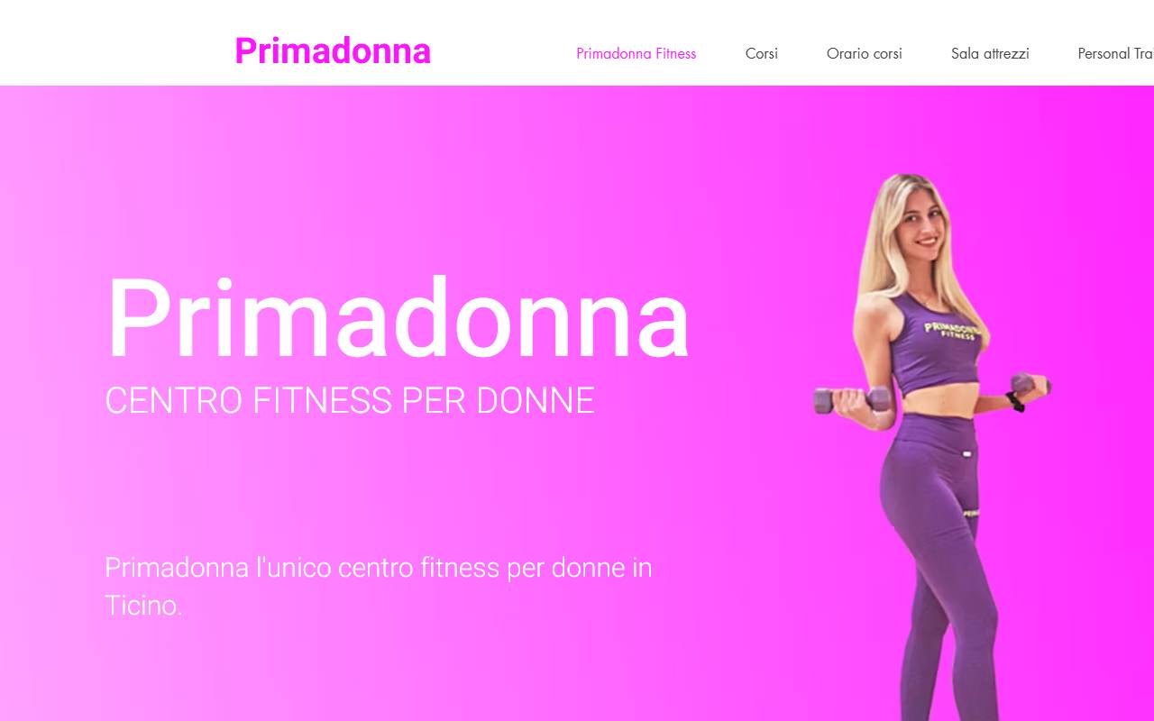 Anteprima del sito: Primadonna Fitness Sagl