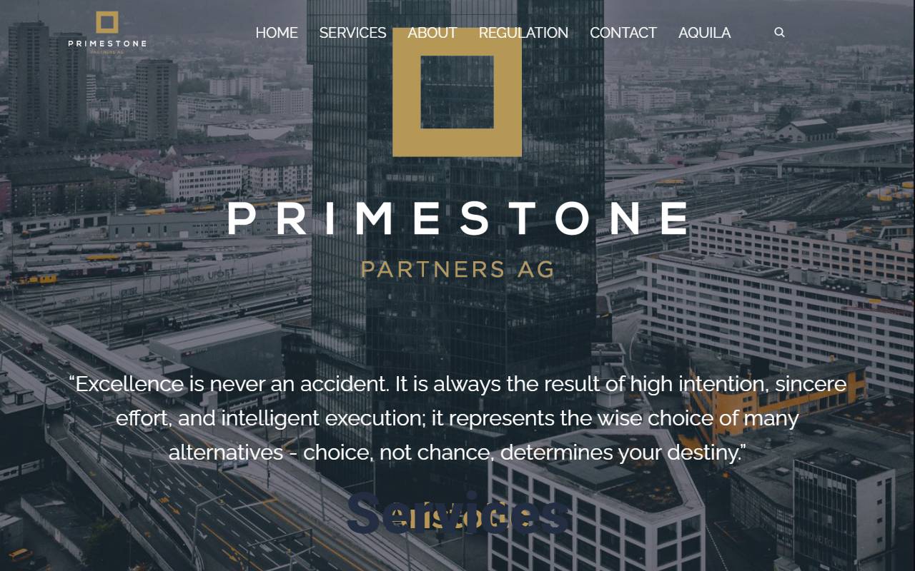 Anteprima del sito: PrimeStone Capital Management (Adviser) Limited, St. Helier (Jersey), succursale di Lugano