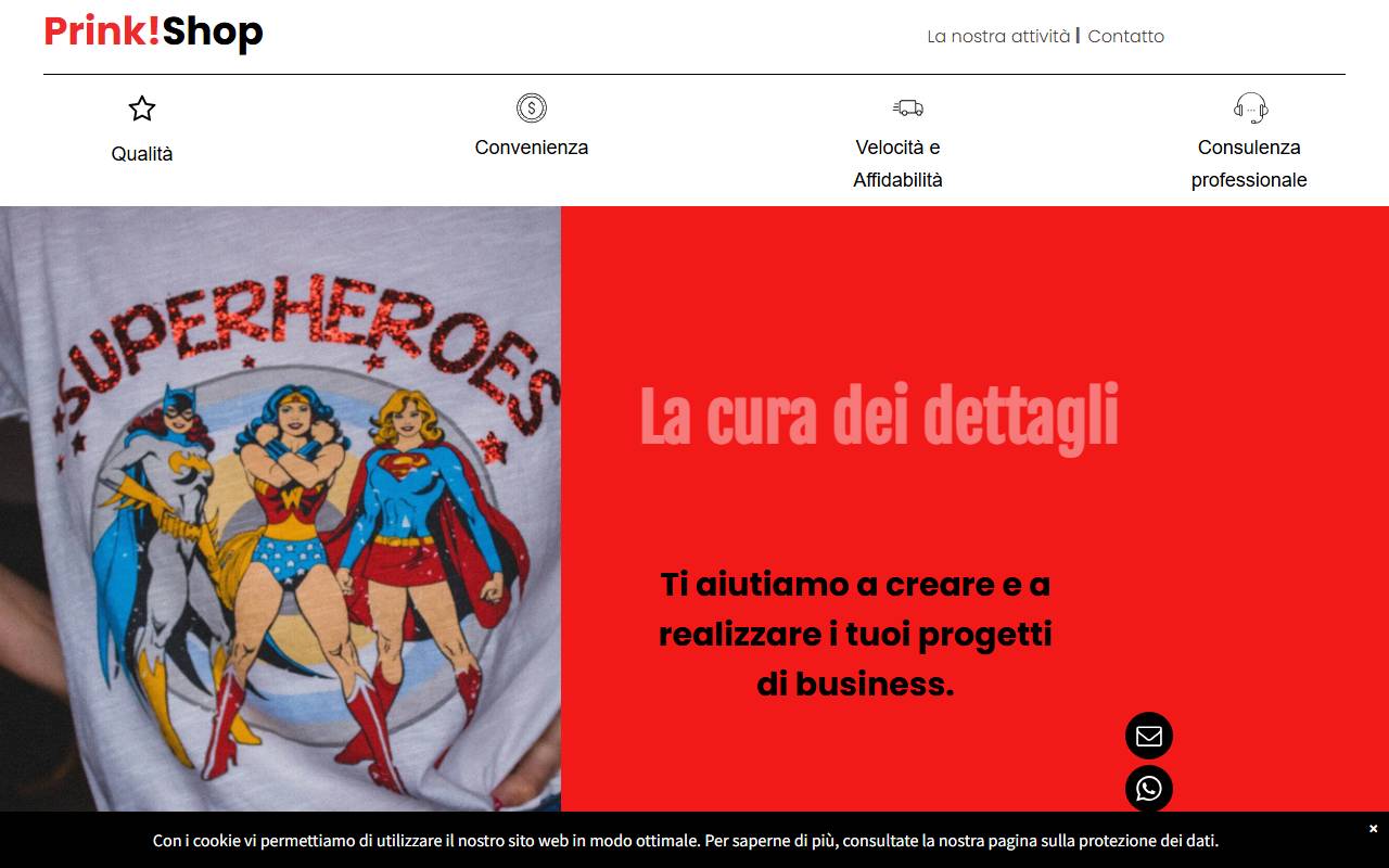 Anteprima del sito: PRINK SHOP & VallemaggiaPrint Sagl