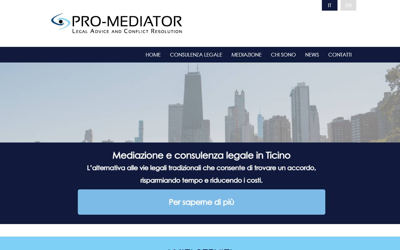 Anteprima del sito: PRO-MEDIATOR SA