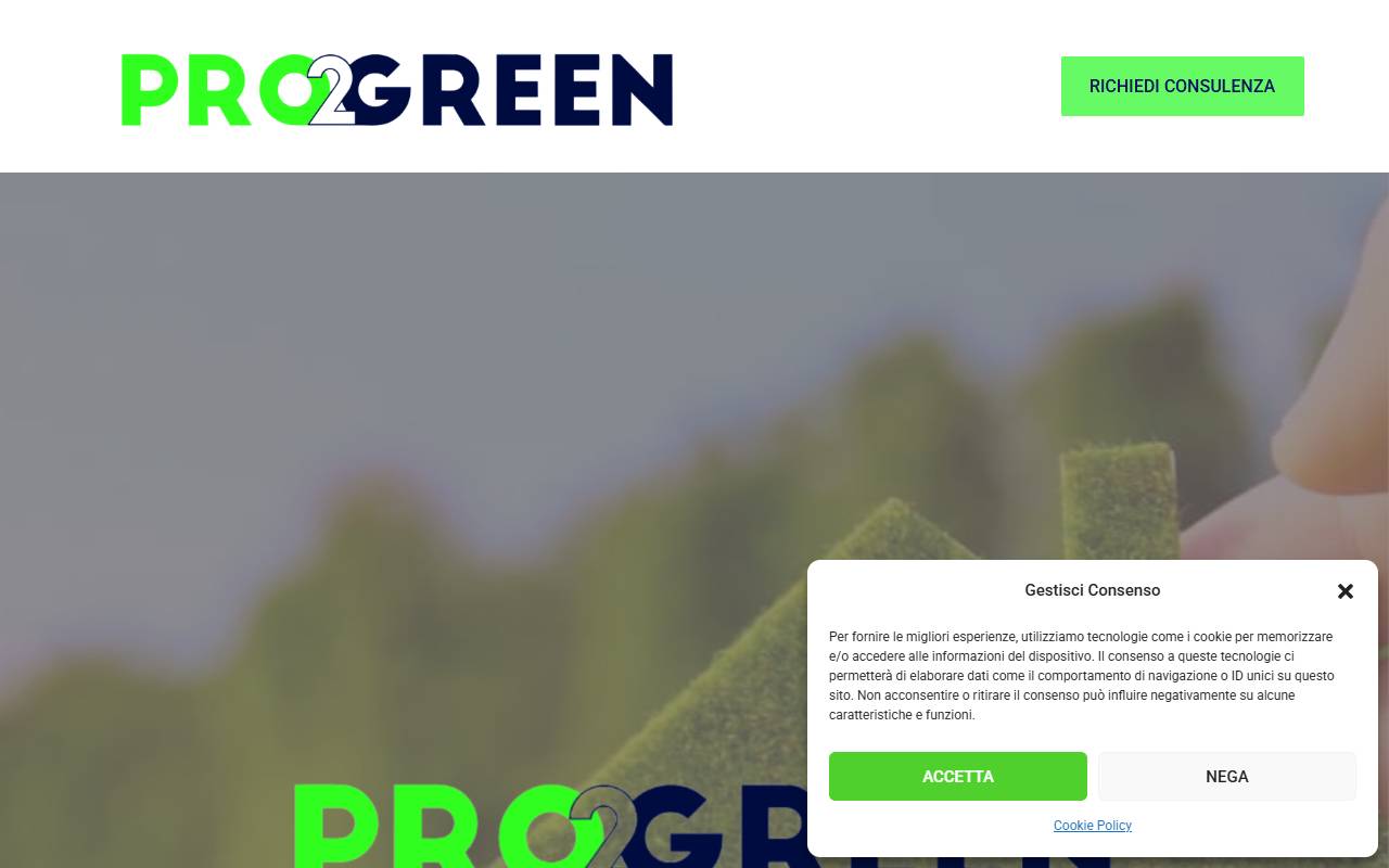 Anteprima del sito: Pro2Green Sagl