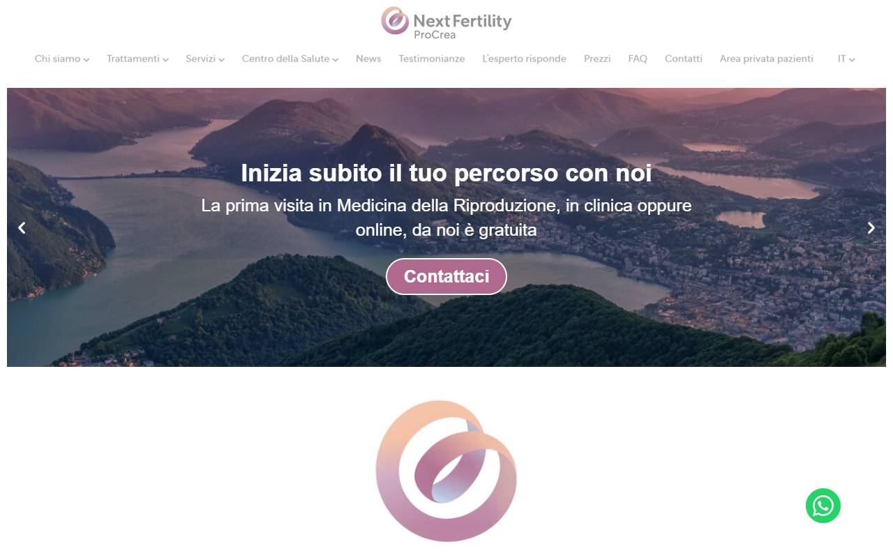 Anteprima del sito: Procrea Centro Fertilità Svizzera Italiana SA