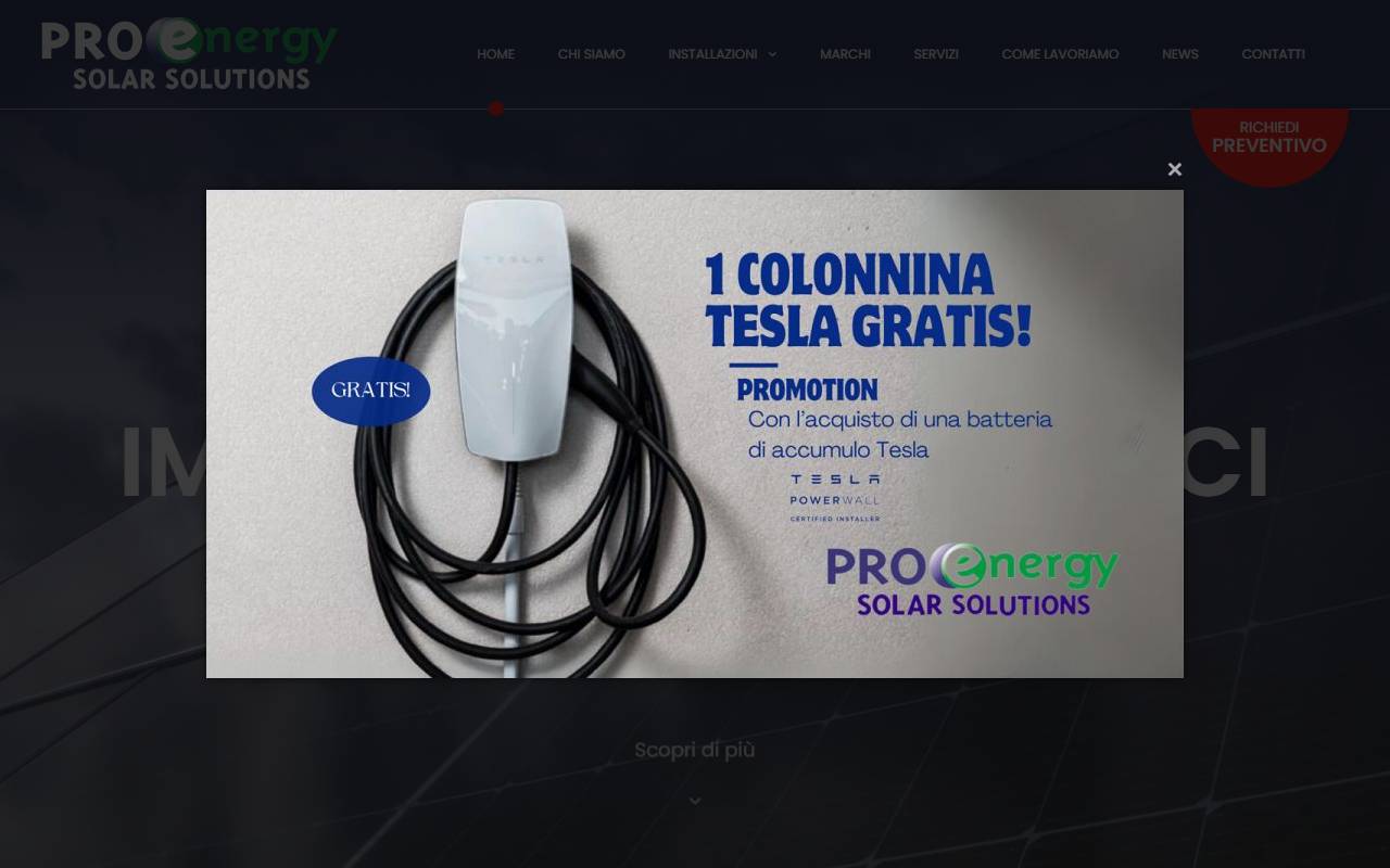 Anteprima del sito: PROenergy Solar Solutions SAGL