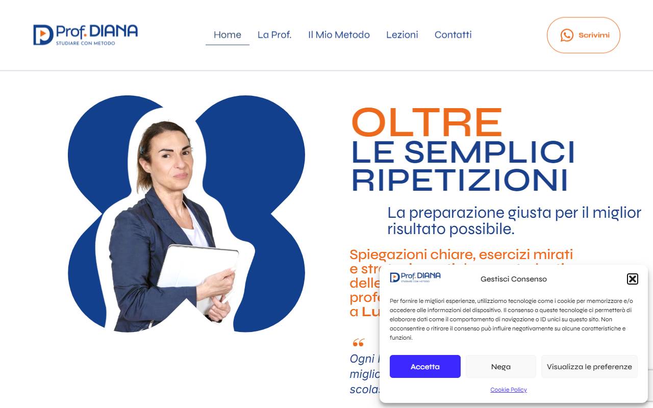 Anteprima del sito: Diana Cavagnaro