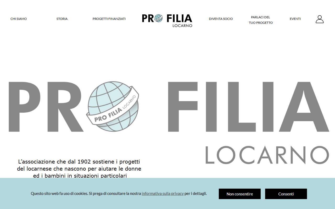 Anteprima del sito: PRO FILIA LOCARNO