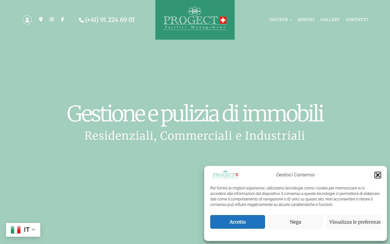 Anteprima del sito: PROGECT SA