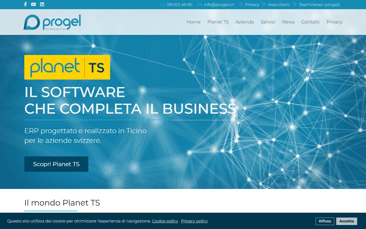 Anteprima del sito: Progel SA