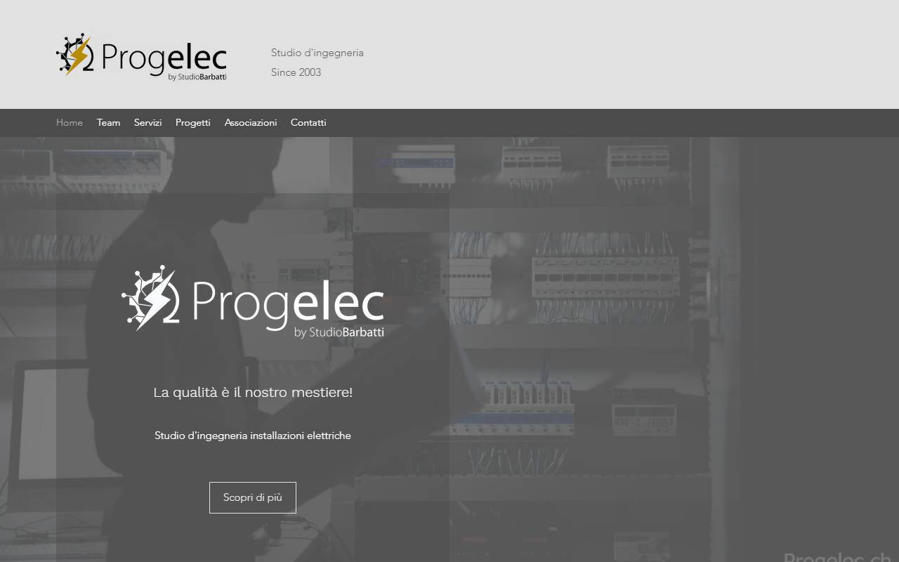 Anteprima del sito: PROGELEC SAGL