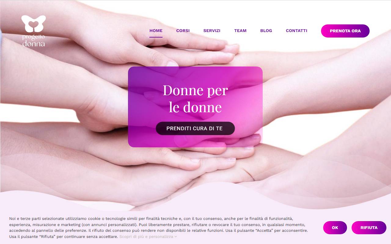 Anteprima del sito: Progetto Donna Sagl