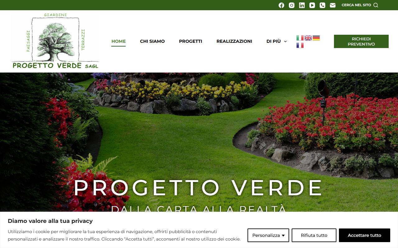 Anteprima del sito: Progetto Verde Sagl