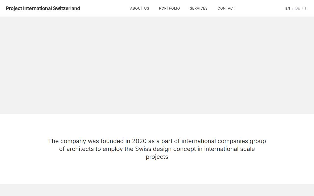 Anteprima del sito: Project International Switzerland SA