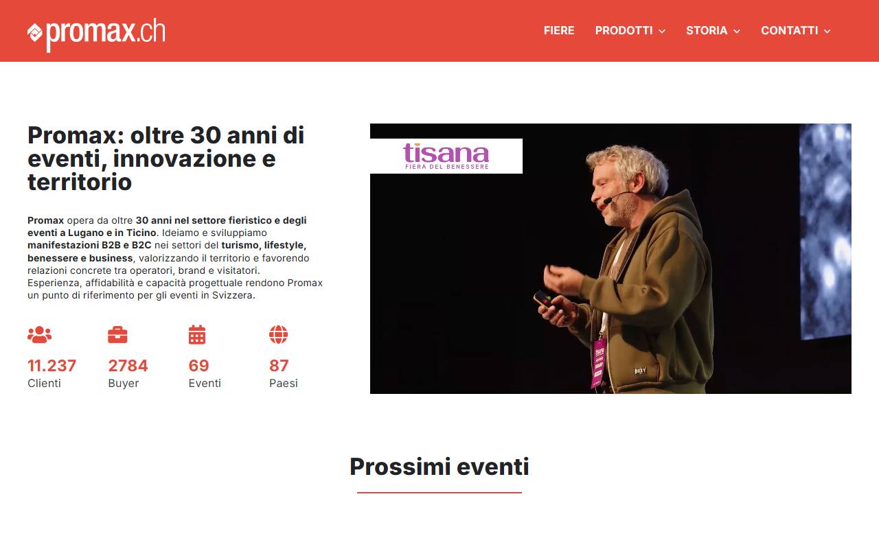 Anteprima del sito: Promax Comunication SA