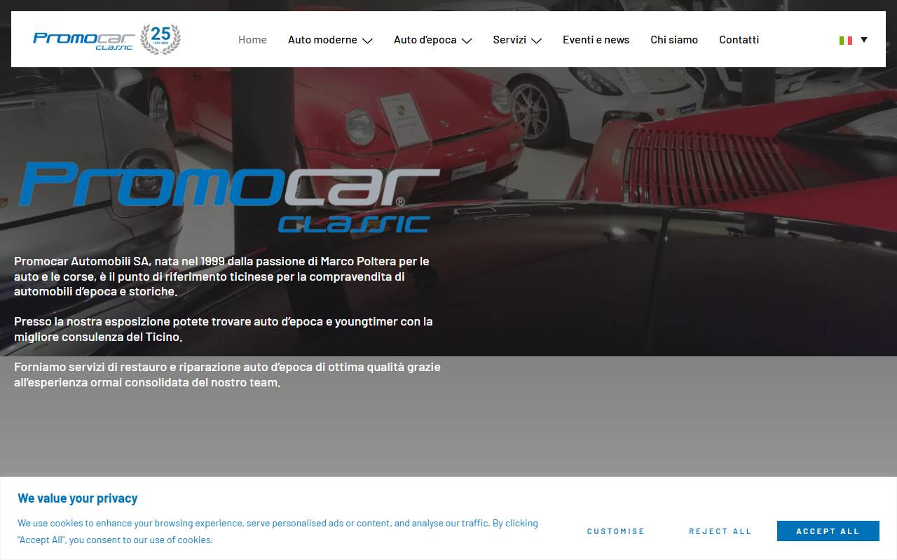 Anteprima del sito: Promocar Automobili SA