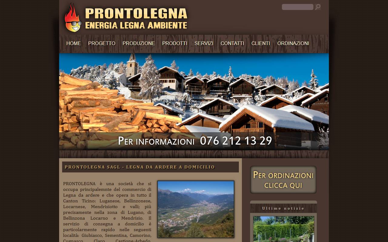 Anteprima del sito: Prontolegna Sagl