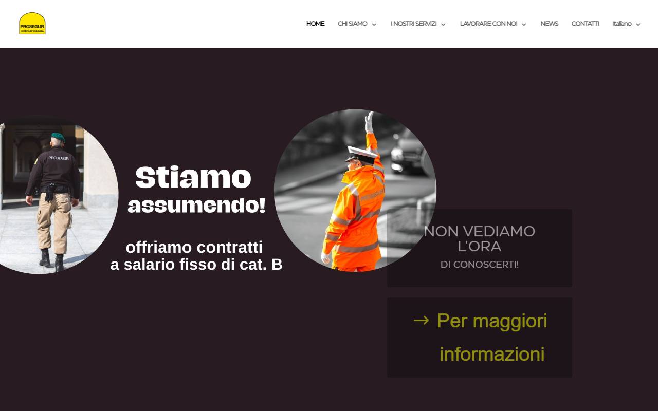 Anteprima del sito: Prosegur SA - Società di vigilanza