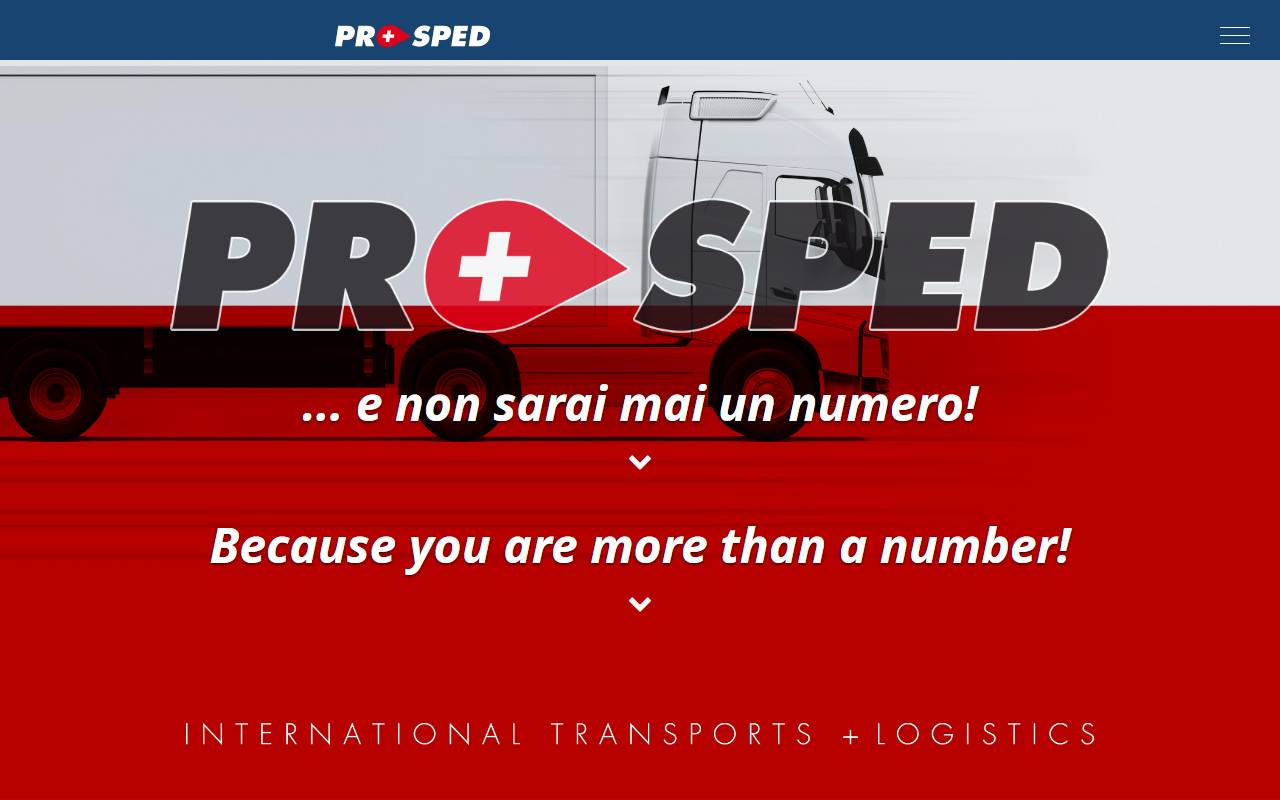 Anteprima del sito: Pro sped SA