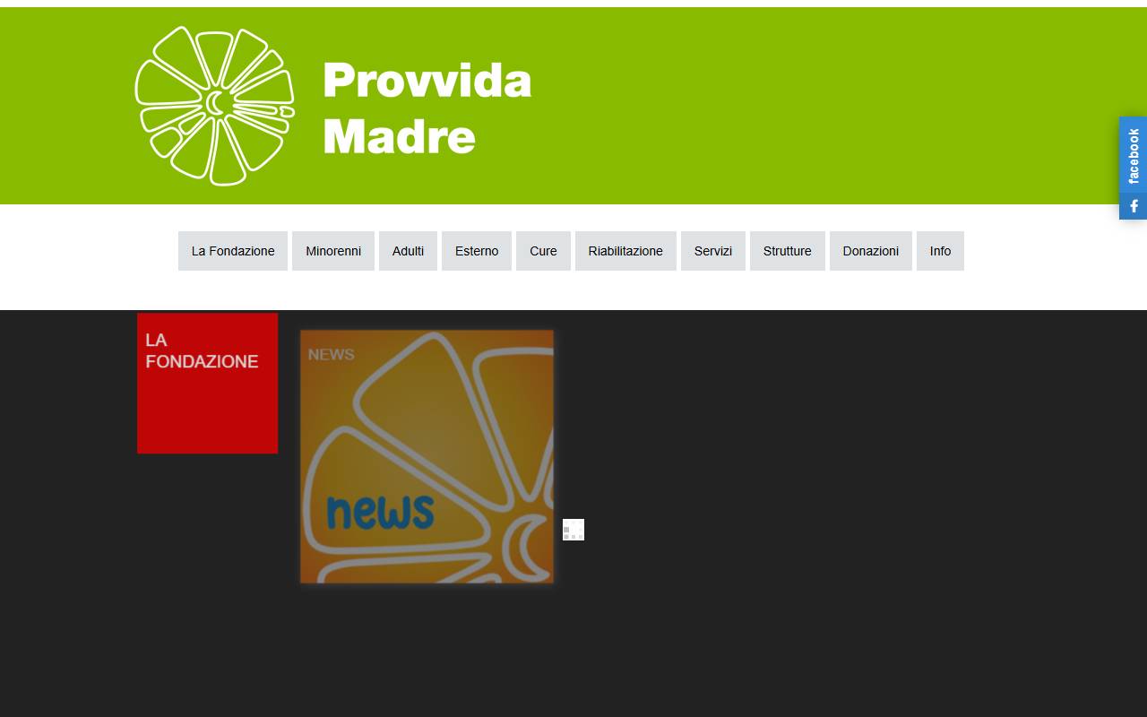 Anteprima del sito: Provvida Madre