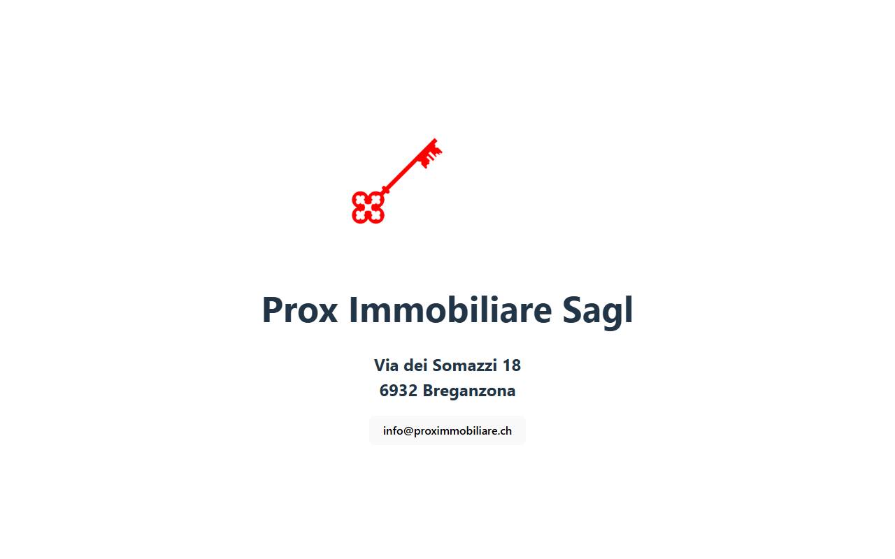 Anteprima del sito: PROX Immobiliare Sagl