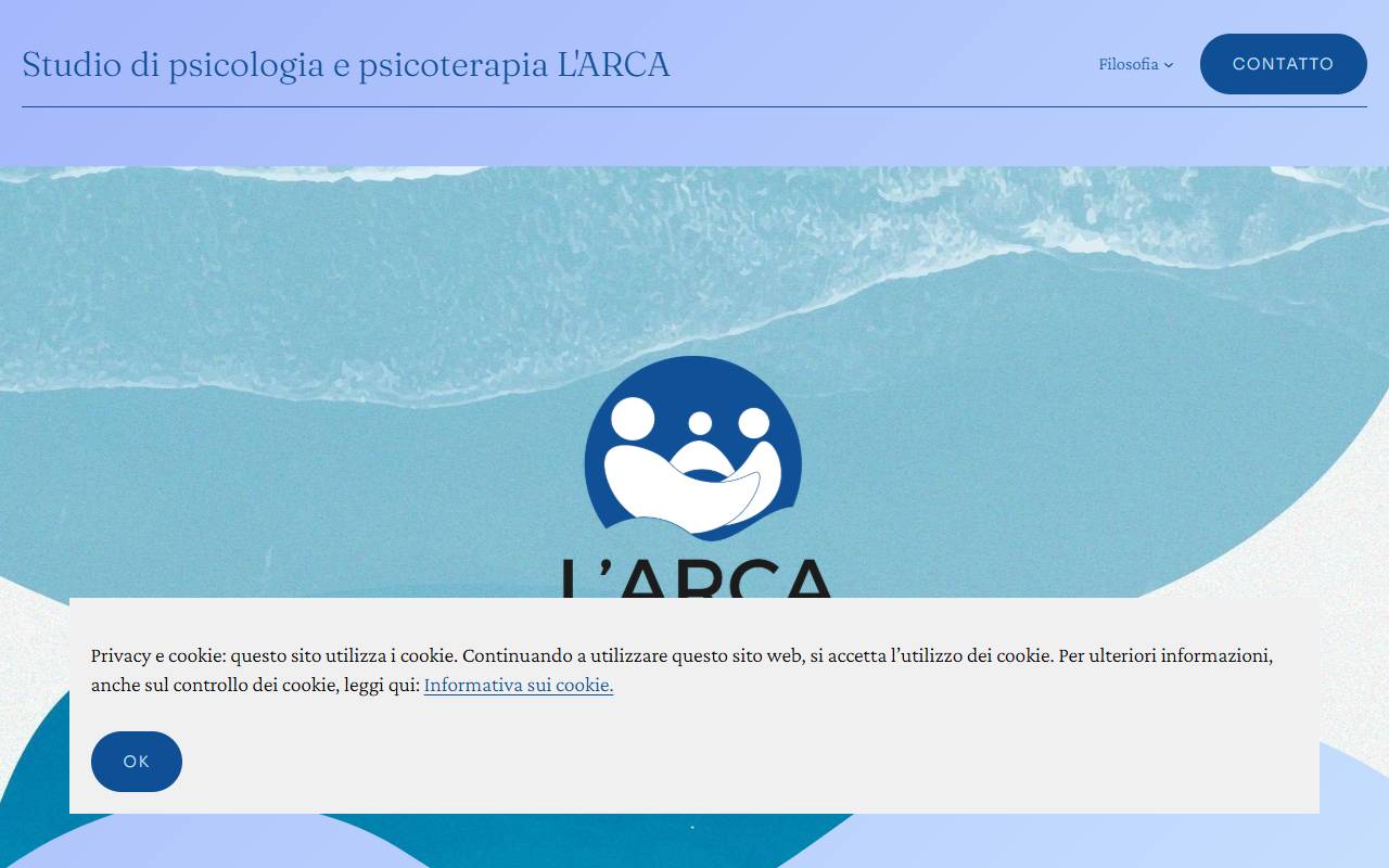 Anteprima del sito: Studio di psicologia e psicoterapia L'ARCA Sagl