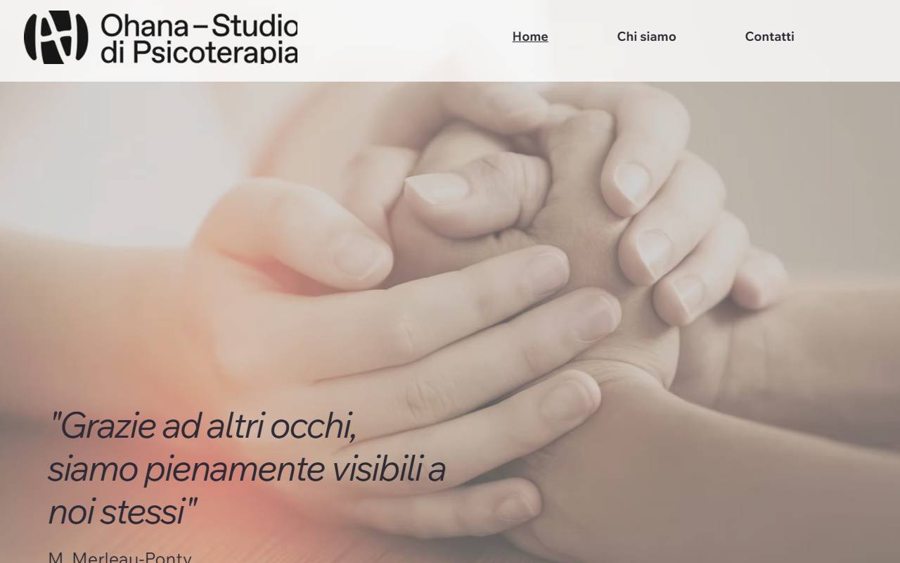 Anteprima del sito: Studio di Psicoterapia OHANA Sagl