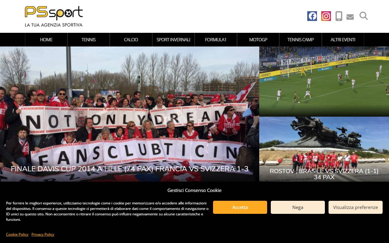 Anteprima del sito: PSsport Sagl
