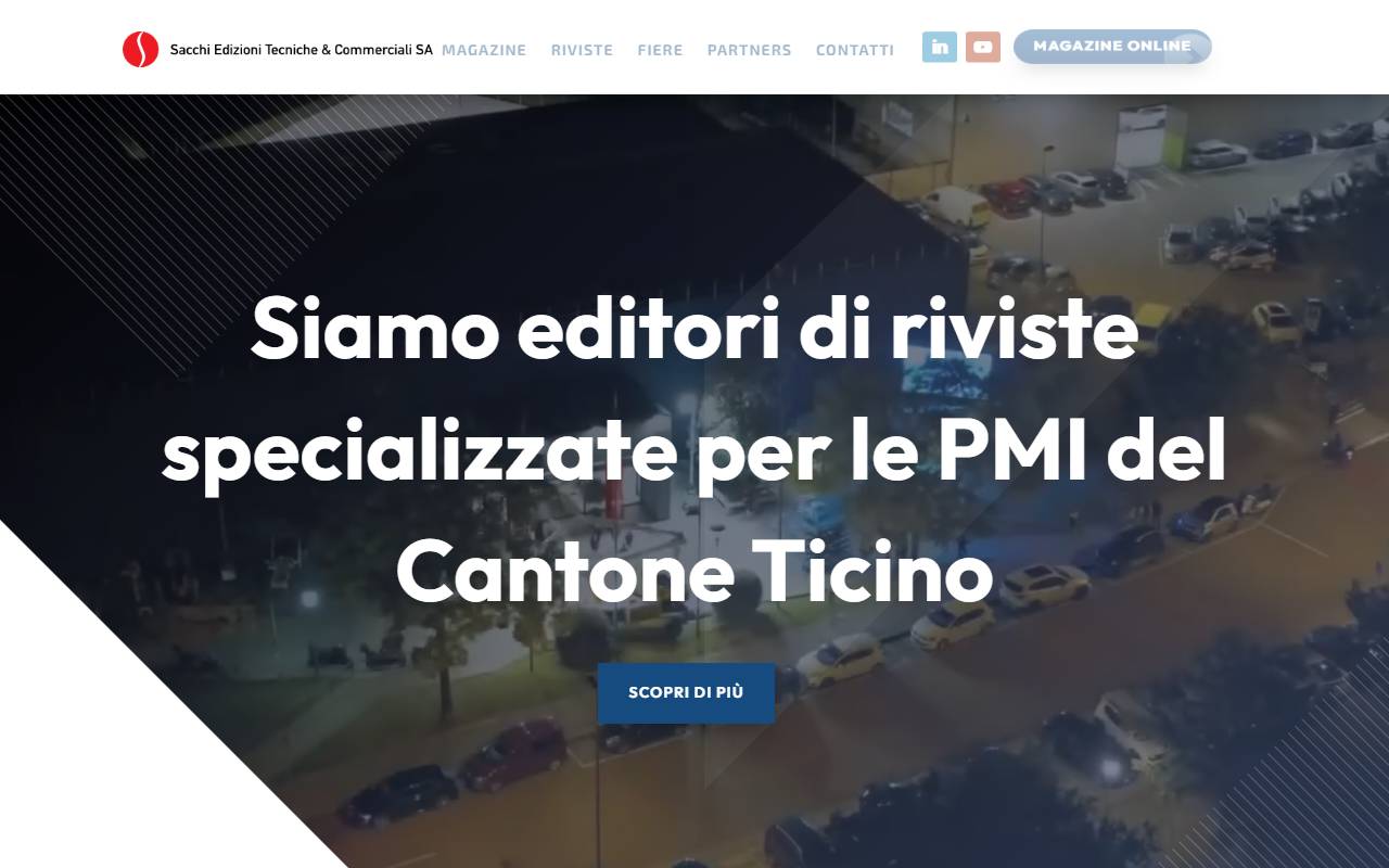 Anteprima del sito: Sacchi Edizioni Tecniche & Commerciali SA
