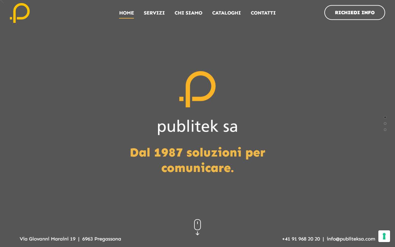 Anteprima del sito: Publitek SA