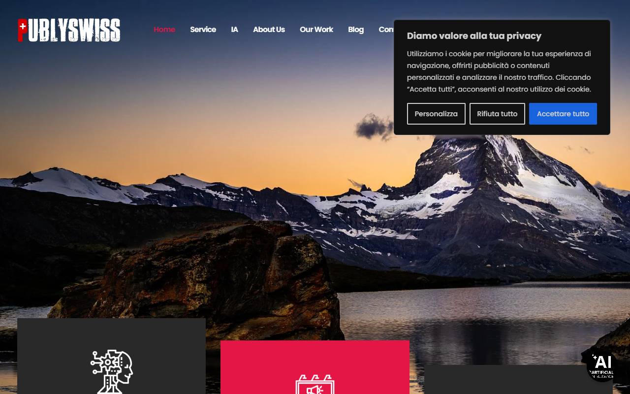 Anteprima del sito: PUBLYSWISS di Bergamini e Odorico