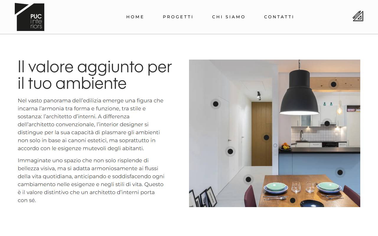 Anteprima del sito: PUC interiors Sagl