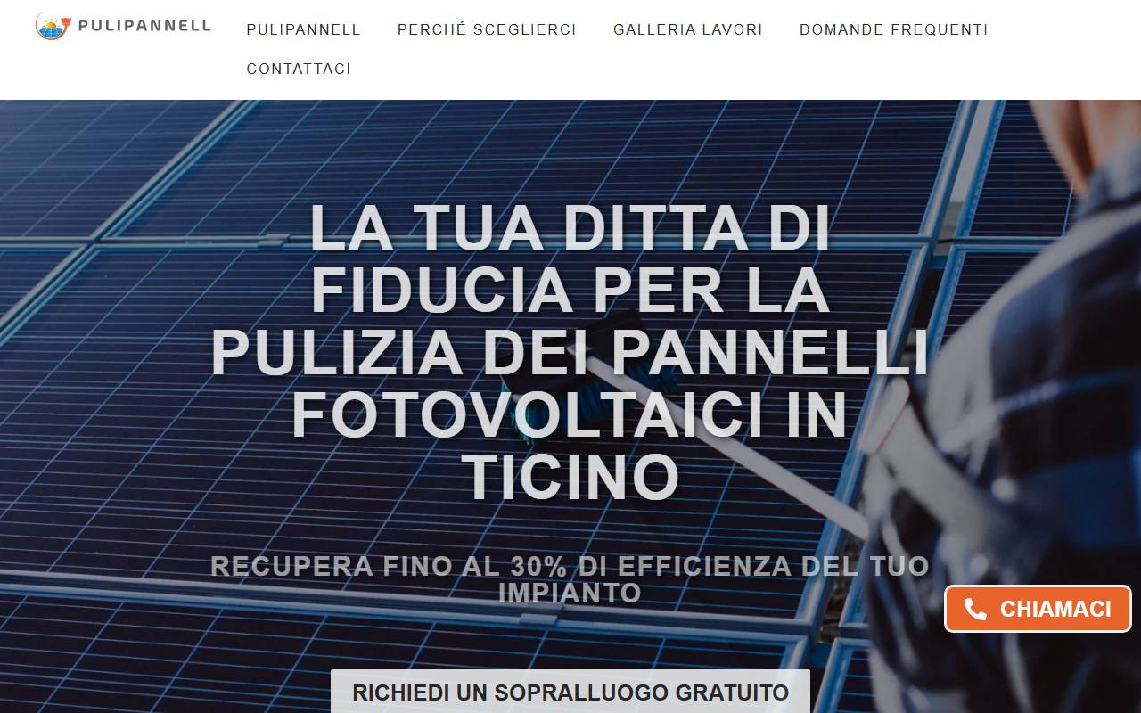 Anteprima del sito: PULIPANNELL SAGL