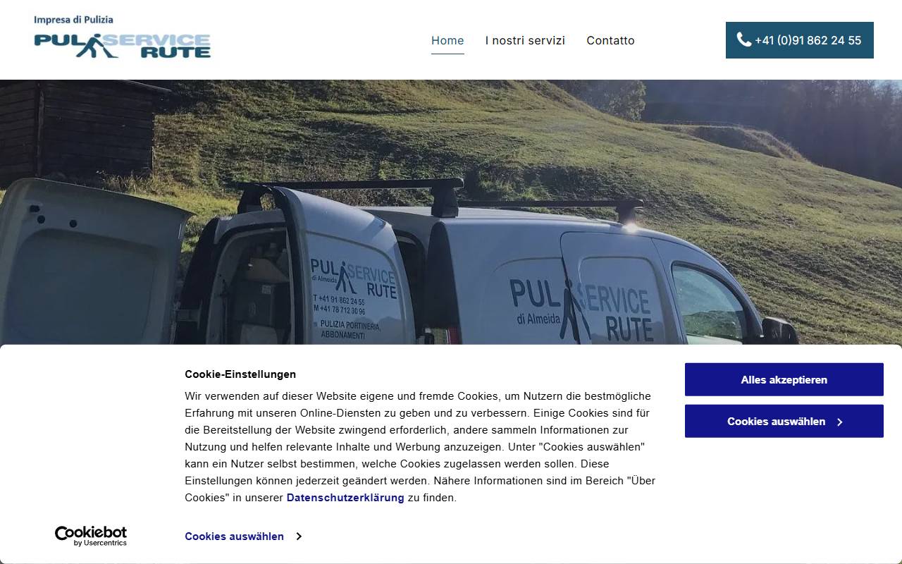 Anteprima del sito: PULISERVICE RUTE di De Almeida Formoso Pereira