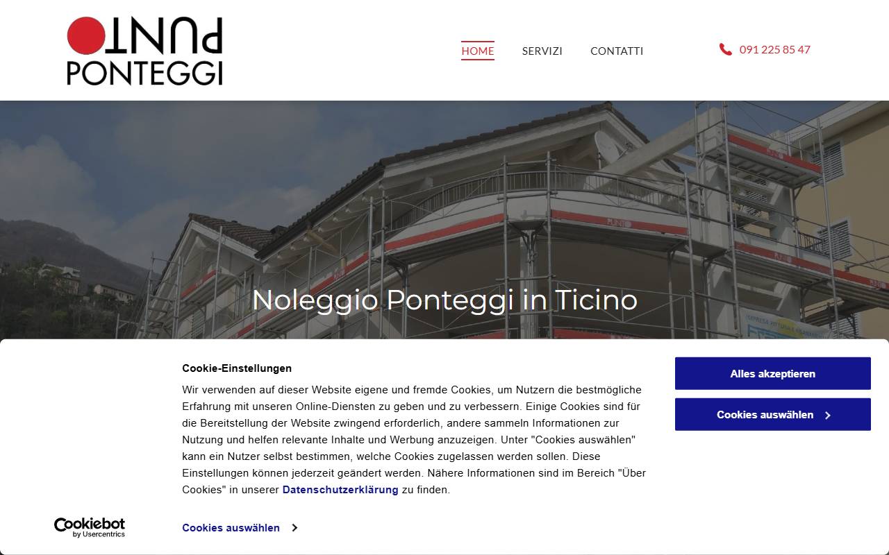 Anteprima del sito: Punto Ponteggi di Zecca G.