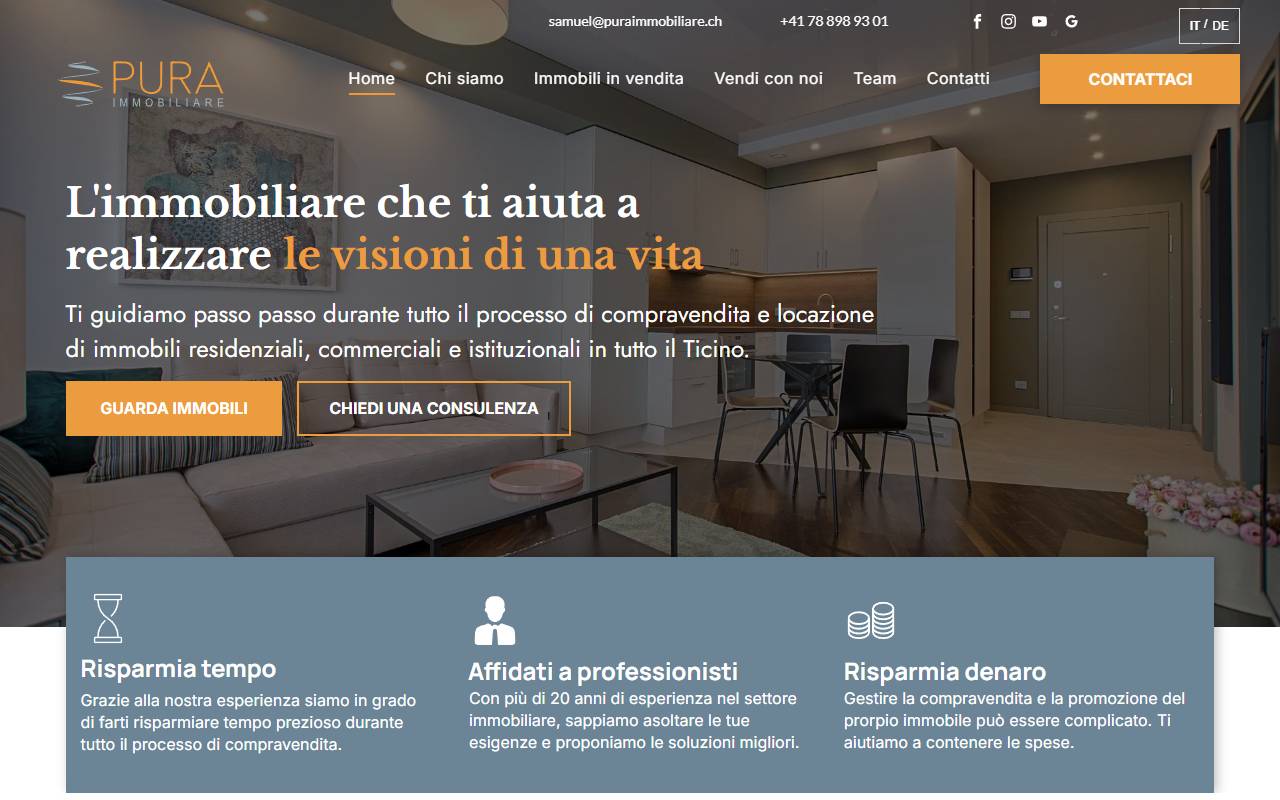 Anteprima del sito: IMMOBILIARE PREMIUM MP SAGL